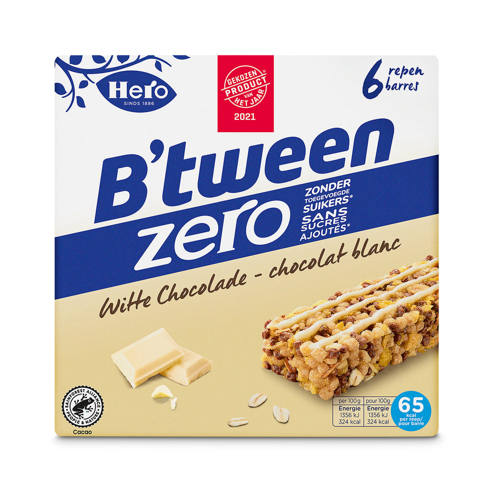 Hero B'tween Zero White chocolate 10x (6x20g)
